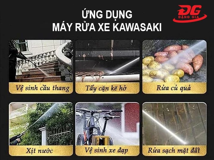 ứng dụng của máy rửa xe Kawasaki