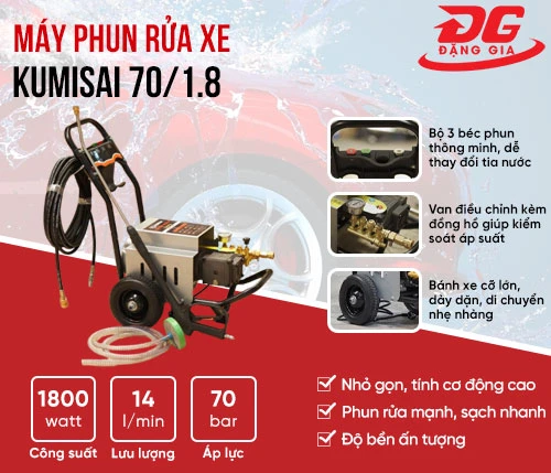 Máy phun rửa xe Kumisai 70/1.8 2
