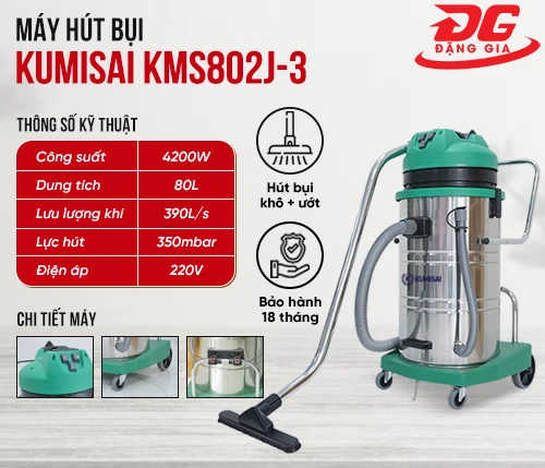 Máy hút bụi công suất lớn Kumisai KMS802J-3 2