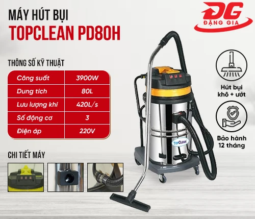 Máy hút bụi công nghiệp TopClean PD80H 2