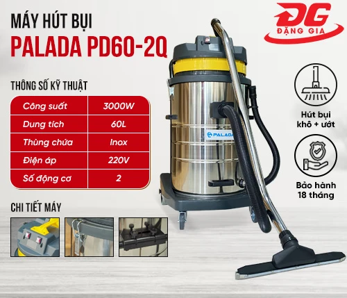 Máy hút bụi công nghiệp Palada PD60-2Q 2