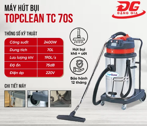 Máy hút bụi công suất lớn TopClean TC 70S 2