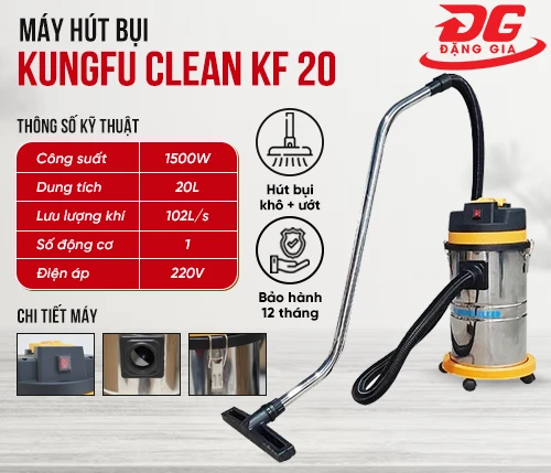 Máy hút bụi công nghiệp loại nhỏ Kungfu Clean KF 20 2