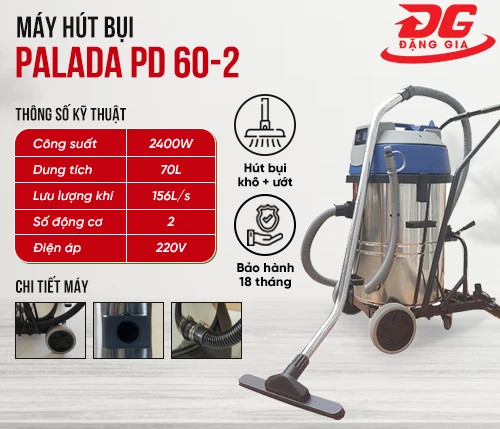 Máy hút bụi công nghiệp Palada PD 60-2 2