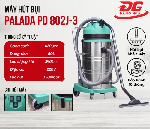 Máy hút bụi công nghiệp Palada PD 802J-3 2