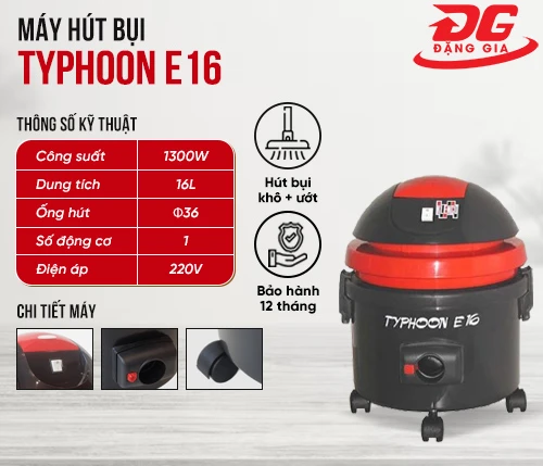 Máy hút bụi Typhoon E16 2