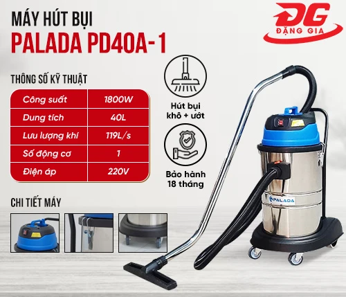 Máy hút bụi công nghiệp Palada PD40A-1 2