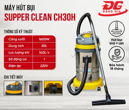 Máy hút bụi công nghiệp loại nhỏ Supper Clean CH30H 2