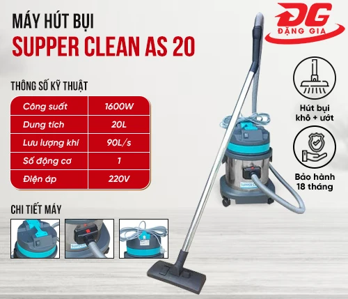 Máy hút bụi công nghiệp Supper Clean AS 20 2