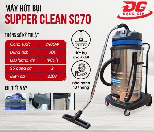 Máy hút bụi công nghiệp Supper Clean SC70 2