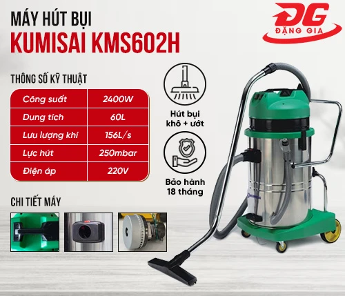 Máy hút bụi công nghiệp Kumisai KMS602H 2