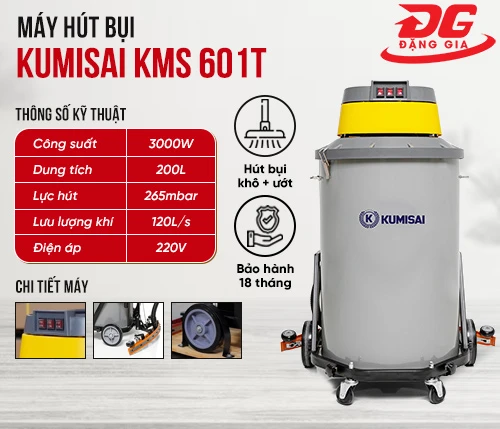 Máy hút bụi công nghiệp Kumisai KMS 601T 2
