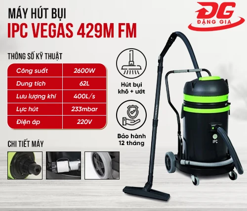Máy hút bụi khô ướt IPC Vegas 429M 2