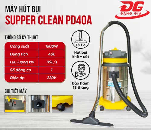 Máy hút bụi văn phòng giá rẻ Supper Clean PD40A 2