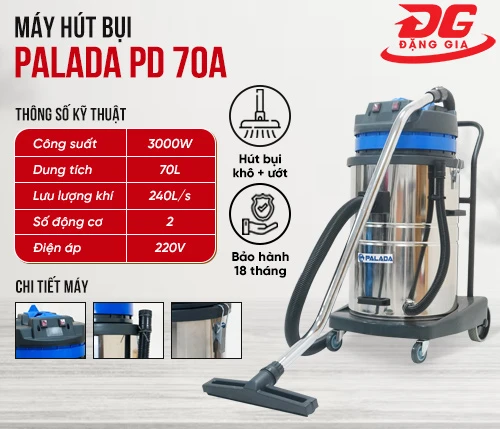 Máy hút bụi công suất lớn Palada PD 70A 2