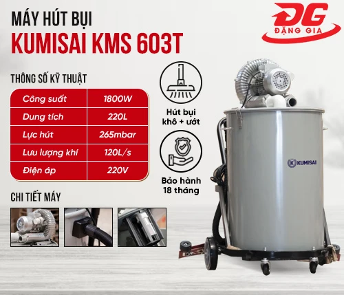 Máy hút bụi công nghiệp Kumisai KMS 603T 2