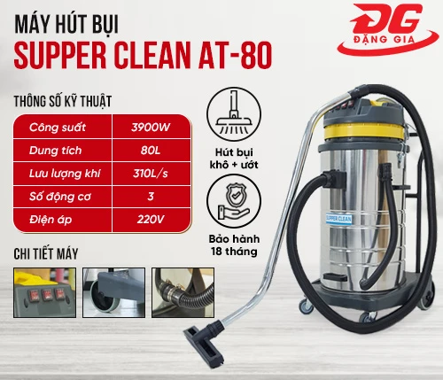 Máy hút bụi công nghiệp Supper Clean AT-80 2