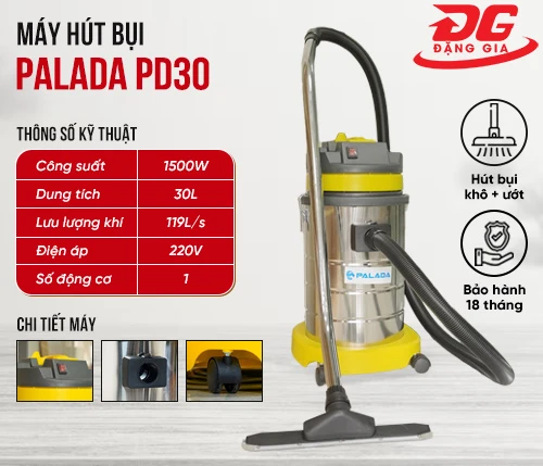 Máy hút bụi công nghiệp giá rẻ Palada PD30 2