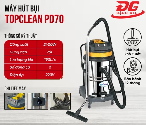 Máy hút bụi công nghiệp TopClean PD70 2