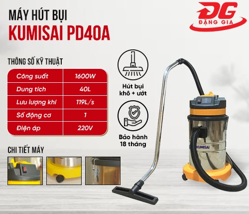 Máy hút bụi công nghiệp Kumisai PD40A 2