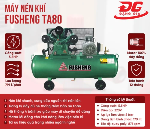 Máy nén khí Fusheng TA80 2