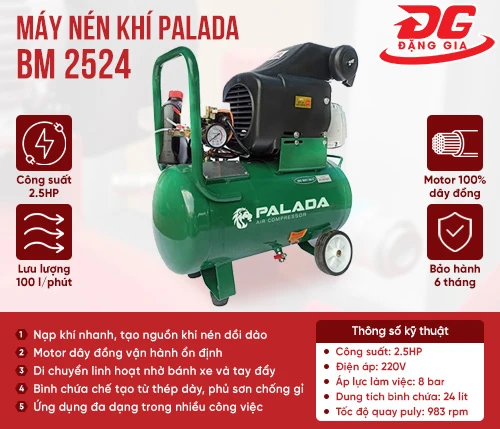 Máy nén khí đầu liền Palada BM 2524 2