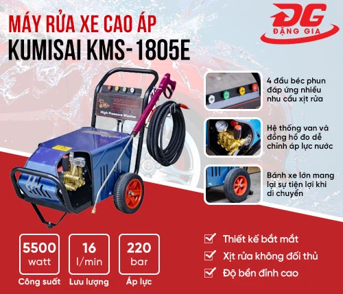 Máy rửa xe cao áp Kumisai KMS-1805E 2