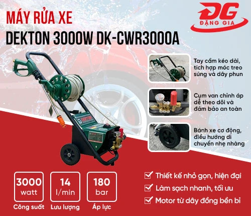 Máy rửa xe Dekton 3000W DK-CWR3000A 2