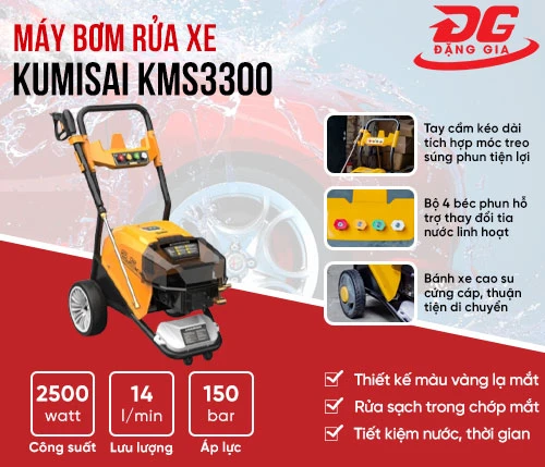 Máy bơm rửa xe Kumisai KMS3300 2