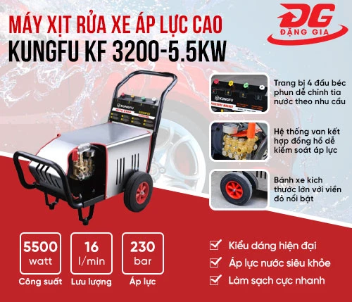 Máy xịt rửa xe áp lực cao Kungfu KF 3200-5.5KW 2
