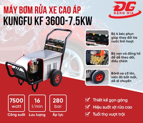 Máy bơm rửa xe cao áp Kungfu KF 3600-7.5KW 2