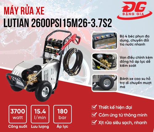 Máy rửa xe Lutian 2600PSI15M26-3.7S2 2