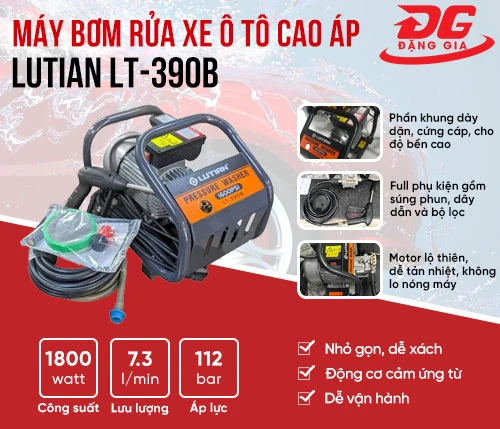 Máy bơm rửa xe ô tô cao áp Lutian LT-390B 2