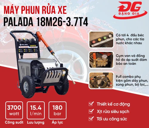 Máy phun rửa xe Palada 18M26-3.7T4 2