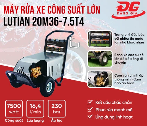 Máy rửa xe công suất lớn Lutian 20M36-7.5T4 2