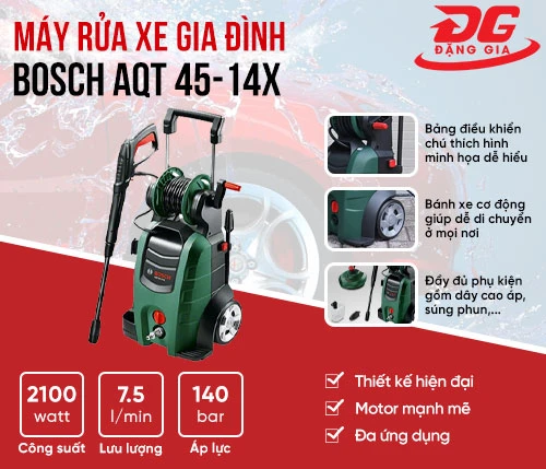 Máy rửa xe gia đình Bosch AQT 45-14x 2