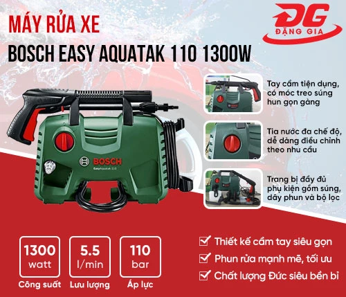 Máy rửa xe Bosch Easy Aquatak 110 1300W 2
