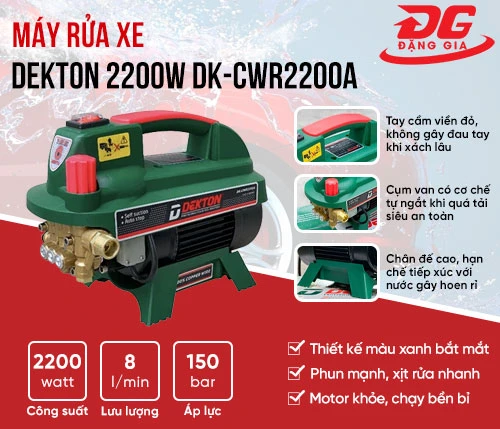 Máy rửa xe Dekton 2200W DK-CWR2200A 2