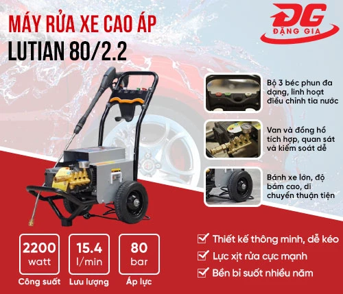 Máy rửa xe cao áp Lutian 80/2.2 2