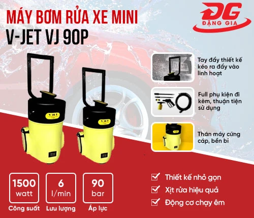 Máy bơm rửa xe mini V-Jet VJ 90P 2