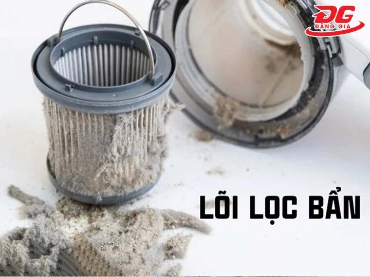 bộ lọc bụi có nhiều bụi bẩn