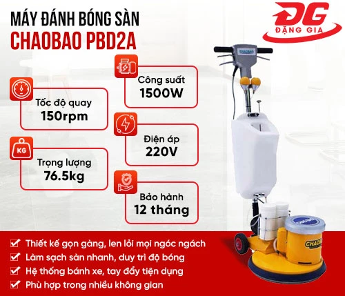 Máy chà sàn đánh bóng bề mặt đá CHAOBAO PBD2A 2