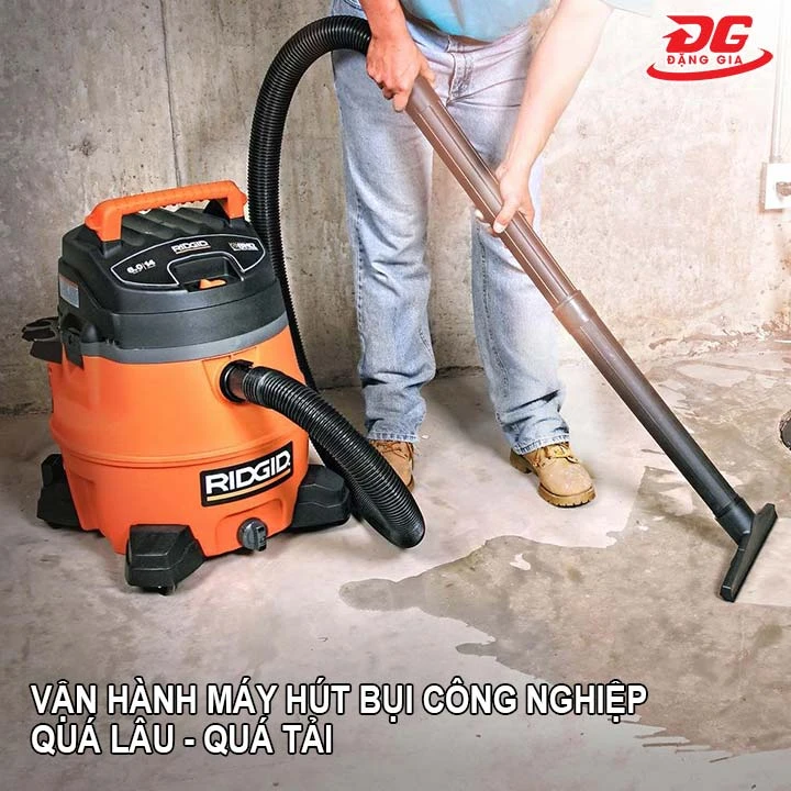 máy hút bụi vận hành quá tải