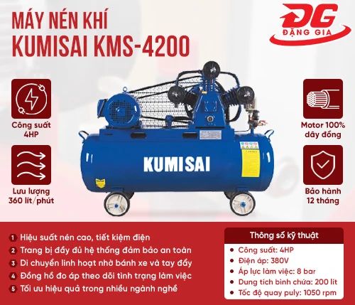 Máy bơm khí nén Kumisai KMS-4200 2