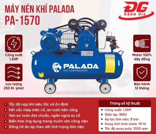 Máy nén khí Palada PA-1570 2