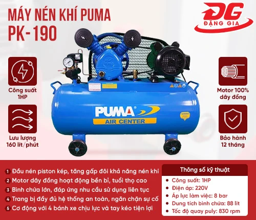 Máy nén khí Puma PK-190(1HP) 2