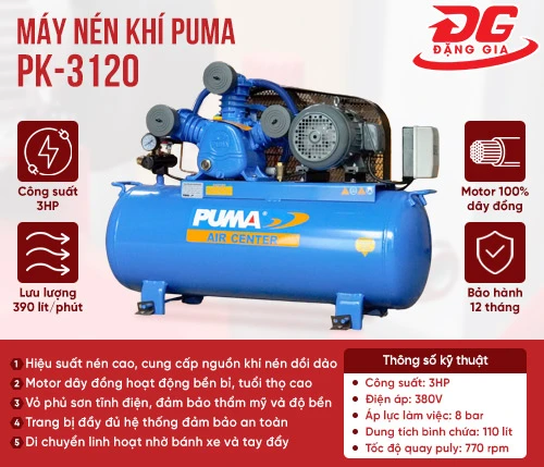Máy nén khí Puma PK3120-3HP 2