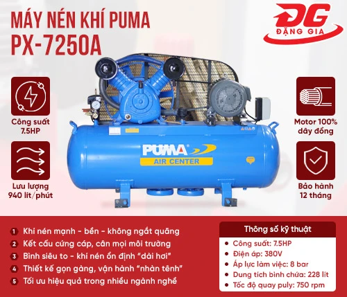 Máy nén khí PUMA PX-7250A (7.5HP) 2