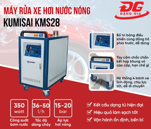 Máy rửa xe hơi nước nóng Kumisai KMS28 2