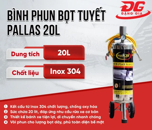 Bình phun bọt tuyết Pallas 20L 2